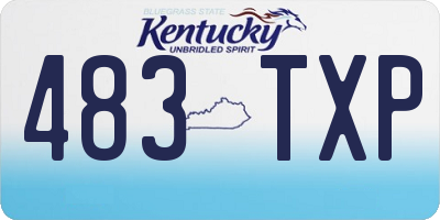 KY license plate 483TXP