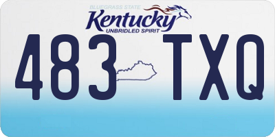 KY license plate 483TXQ