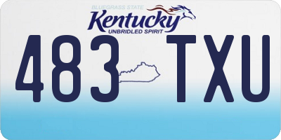 KY license plate 483TXU