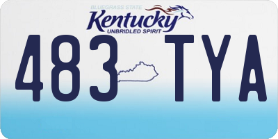KY license plate 483TYA