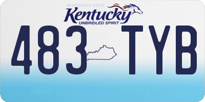 KY license plate 483TYB