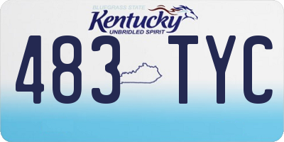KY license plate 483TYC