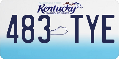 KY license plate 483TYE