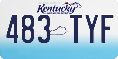 KY license plate 483TYF