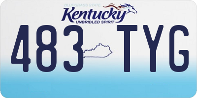 KY license plate 483TYG