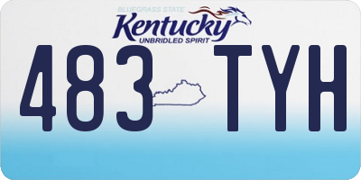KY license plate 483TYH