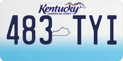 KY license plate 483TYI