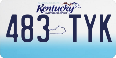 KY license plate 483TYK