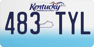 KY license plate 483TYL
