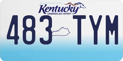 KY license plate 483TYM