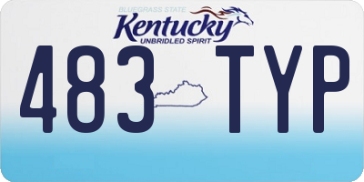 KY license plate 483TYP