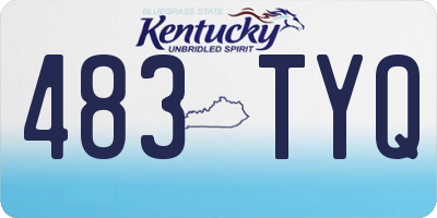 KY license plate 483TYQ