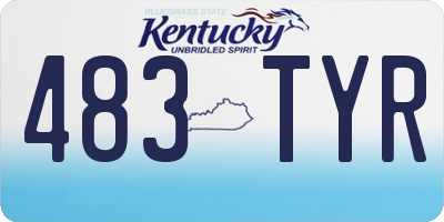 KY license plate 483TYR