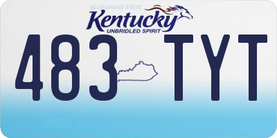 KY license plate 483TYT