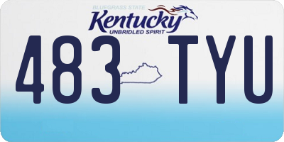 KY license plate 483TYU