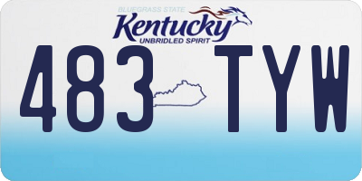 KY license plate 483TYW