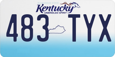 KY license plate 483TYX