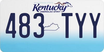 KY license plate 483TYY