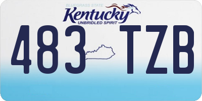 KY license plate 483TZB