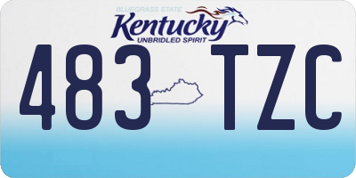 KY license plate 483TZC