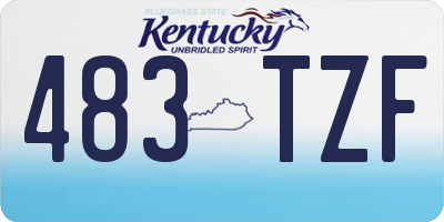 KY license plate 483TZF