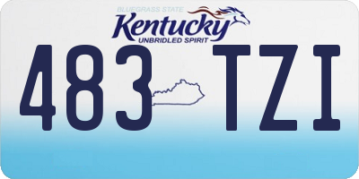 KY license plate 483TZI
