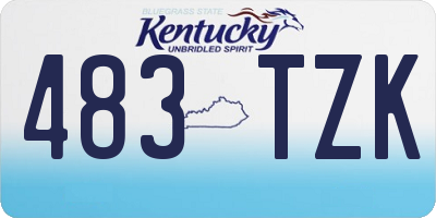KY license plate 483TZK