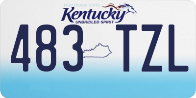 KY license plate 483TZL