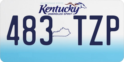 KY license plate 483TZP