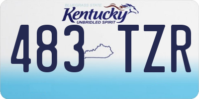 KY license plate 483TZR