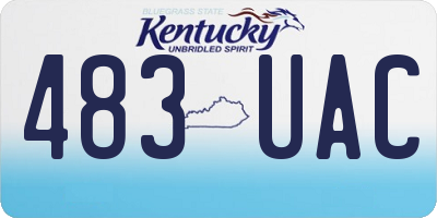 KY license plate 483UAC