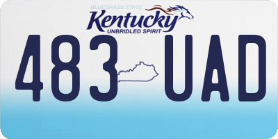 KY license plate 483UAD