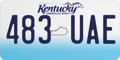KY license plate 483UAE