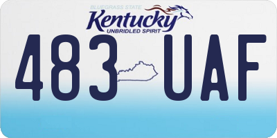 KY license plate 483UAF