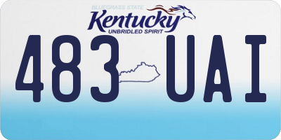 KY license plate 483UAI