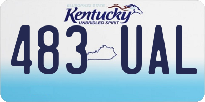 KY license plate 483UAL