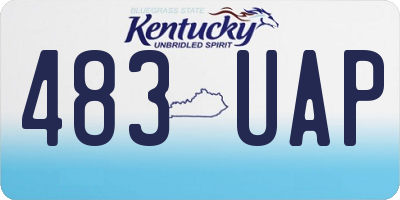 KY license plate 483UAP