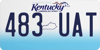 KY license plate 483UAT