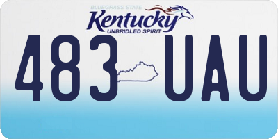 KY license plate 483UAU
