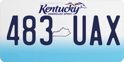KY license plate 483UAX