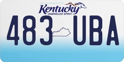 KY license plate 483UBA