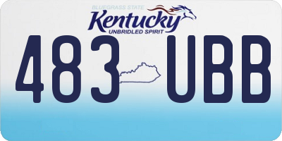 KY license plate 483UBB