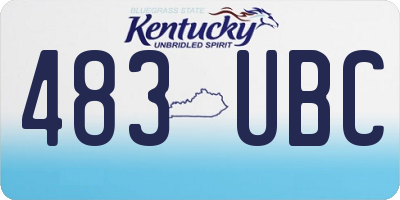 KY license plate 483UBC