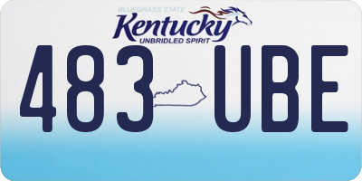 KY license plate 483UBE