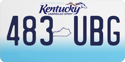 KY license plate 483UBG