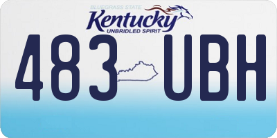KY license plate 483UBH