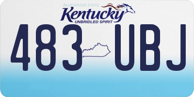 KY license plate 483UBJ