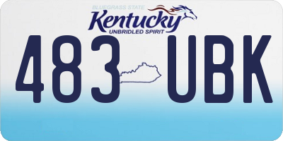 KY license plate 483UBK
