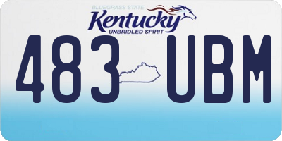 KY license plate 483UBM