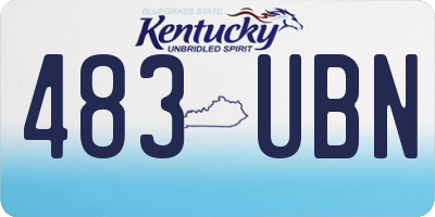 KY license plate 483UBN